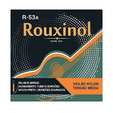 Encordoamento Rouxinol Violão Nylon R-53A (Dourada)