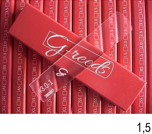 Palheta G-Reeds Sintética M1 Sax Tenor 1,5 - 2,0 - 2,5 - 3,0