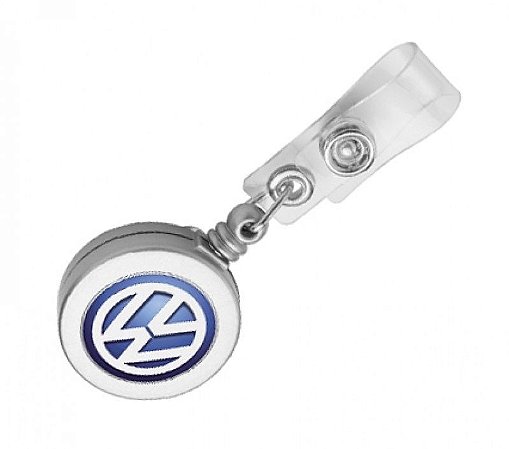 Porta Crachá Retrátil Personalizado - Roller Clip (Cento)