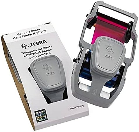 Ribbon Zebra 800300-252BR YMCKO - 300 impressões p/ ZC100 e ZC300