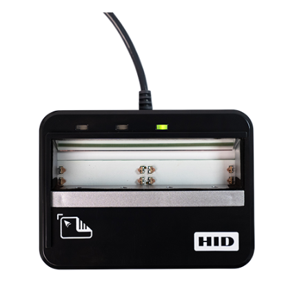 Leitor de cartão MRZ/RFID ID-1 compacto com interface USB HID OCR602