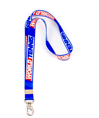 Cordão para crachá com personalização digital, largura 15mm, acabamento de mosquete