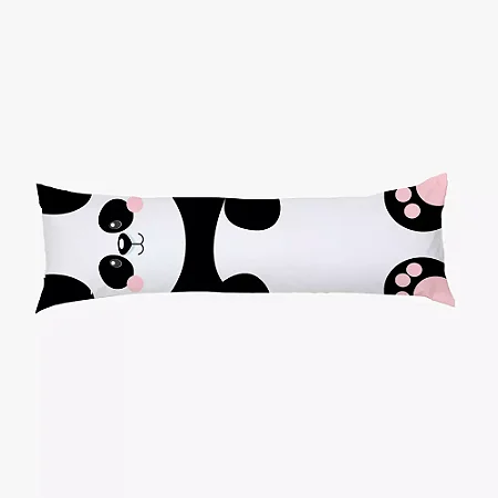 Kit Travesseiro De Corpo C/ Fronha Estampada Ziper 1,30m X 38cm - 2 Peças