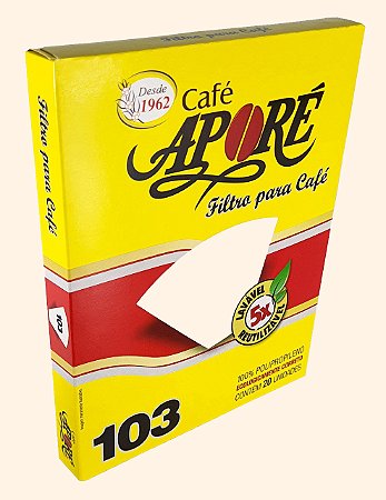 FILTROS APORÉ LAVAVEL REUTILIZAVEL P/ CAFÉ  103 CX 20