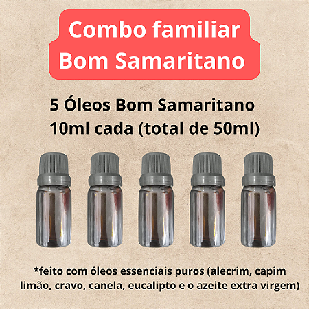 Combo familiar - 5 óleos bom samaritano com frete gratis