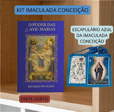ESCAPULÁRIO AZUL DA IMACULADA CONCEIÇÃO com frete grátis