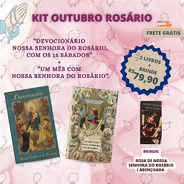 KIT  DO ROSÁRIO - FRETE GRÁTIS (ROSA DO ROSÁRIO ABENÇOADA DE BRINDE)