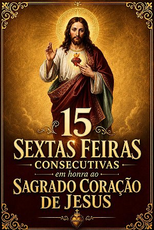 As 15 sextas-feiras em honra ao Sagrado Coração de Jesus - Frete grátis