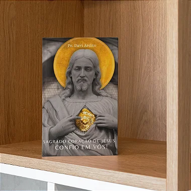 Sagrado Coração  de Jesus - confio em Vós" - Mes  com confiança no Coração de Jesus - com frete grátis