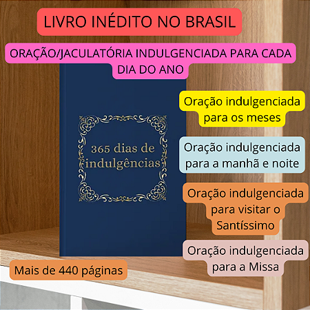 365 dias COM INDULGÊNCIAS: Livro inédito no Brasil que mostra como ganhar indulgência em cada dia do ano -CAPA DURA
