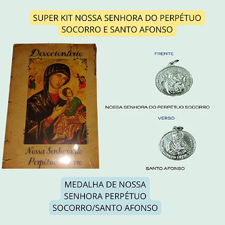 KIT PERPÉTUO SOCORRO - DEVOCIONÁRIO + MEDALHA FRETE GRÁTIS