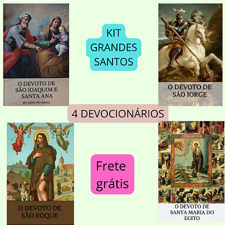 KIT GRANDES SANTOS - 4 devocionários e frete grátis