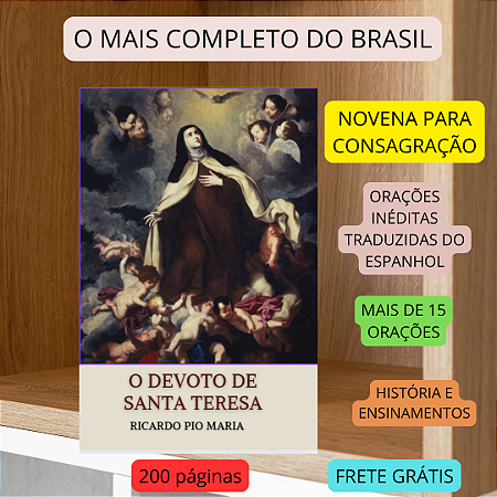 DEVOCIONÁRIO COMPLETO DE SANTA TERESA DE JESUS frete grátis. Envio a partir do dia 25/09