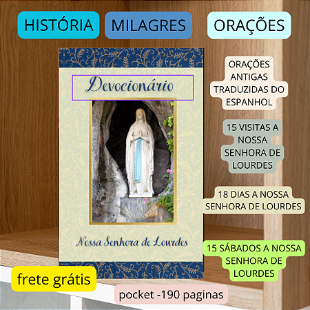 DEVOCIONÁRIO DE NOSSA SENHORA DE LOURDES com frete grátis