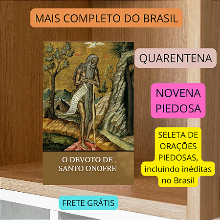 DEVOCIONÁRIO COMPLETO DE SANTO ONOFRE com frete grátis.
