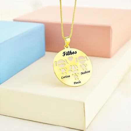 Colar Personalizado 3 Filhos