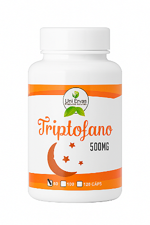 Triptofano UniErvas 500mg – 60 Cápsulas | Natural para Ansiedade e Sono