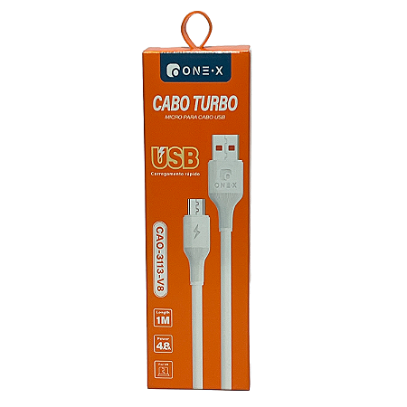 Cabo Dados Micro Usb Turbo Carregamento E Dados Rapido (BRANCO)