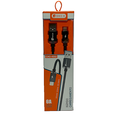 Cabo Carregador Lightning 6a - Preto