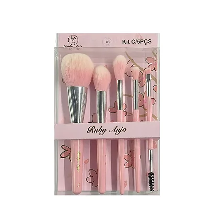 Kit Pincéis com 5 pçs Profissional - Ruby Anjo