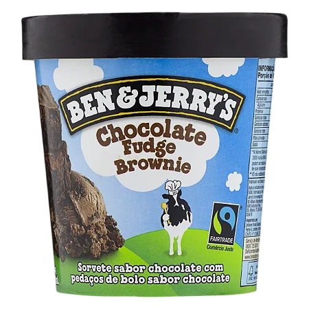 Sorvete de Chocolate Fudge Brownie BEN&JERRYS Pote 458ml
