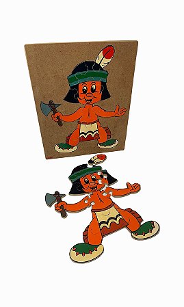 QUEBRA CABEÇA ÍNDIO PEQUENO GUERREIRO