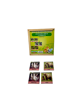 JOGO DE MEMÓRIA EDUCATIVO ANIMAIS E SEUS FILHOTES
