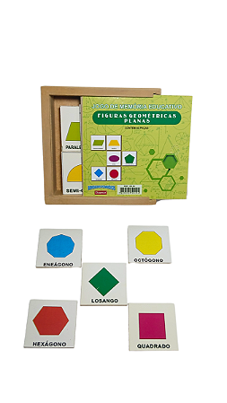 JOGO DE MEMÓRIA EDUCATIVO FIGURAS GEOMÉTRICAS PLANAS