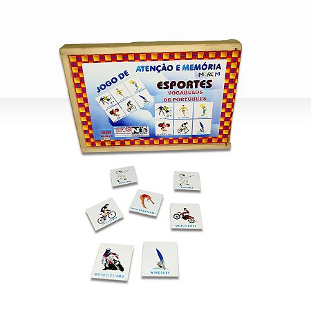 JOGO DE ATENÇÃO E MEMÓRIA VOCÁBULOS PORTUGUÊS ESPORTES