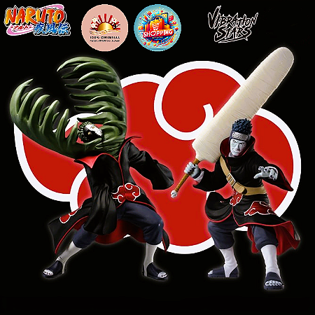 Action Figure Zetsu & Kisame (2 Peças) – Naruto – Vibration Stars Banpresto – Original do Japão