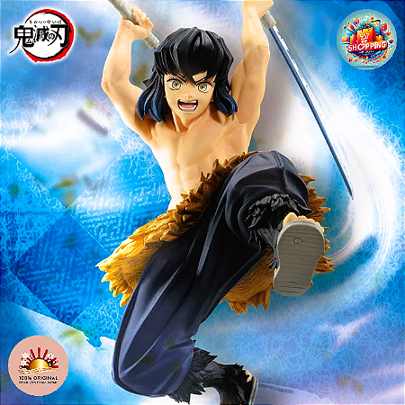 Action Figure Inosuke Hashibira – Banpresto Vibration Stars Kimetsu no Yaiba – Original do Japão