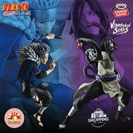 Action Figure Tobirama & Orochimaru – Naruto Shippuden Vibration Stars Banpresto – Original do Japão