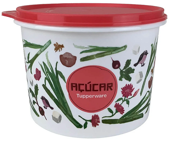 Tupper Caixa Açúcar Floral 5,5 kg