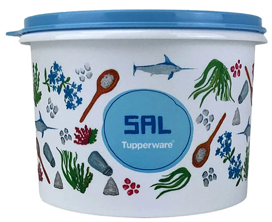 Pote p/ alimentos Tupper Caixa Sal Tupperware 1,3Kg Floral