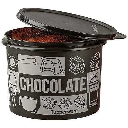 Pote p/ alimentos Tupper Caixa Chocolate Tupperware 1,3Kg Pop Box