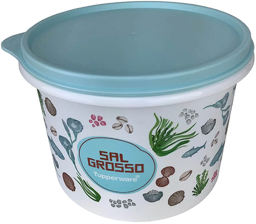 Tupperware Caixa Sal Grosso Floral 1 kg