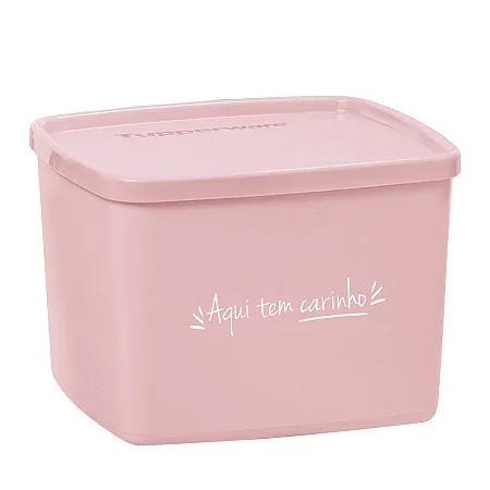 Jeitoso Tupperware Aqui tem Carinho 800ml Rosa
