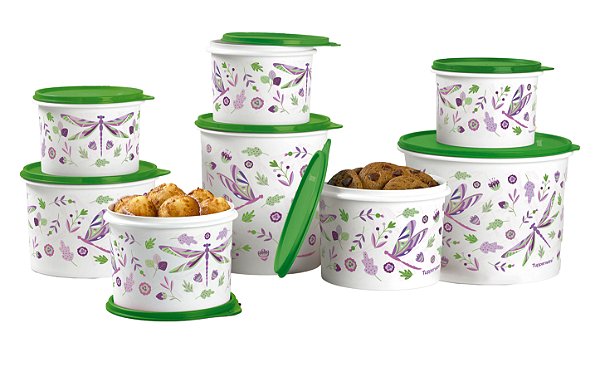 Kit Tupperware PDA Caixas de Mantimentos linha Libélula