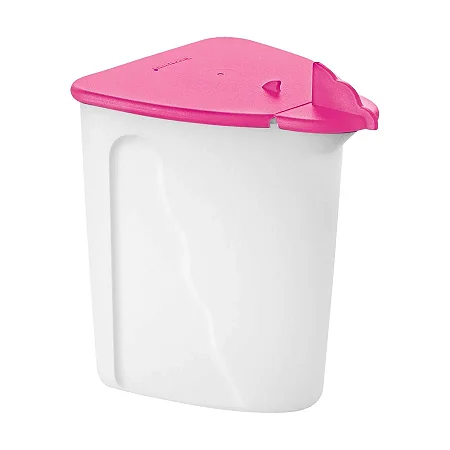 Pote para servir Murano Tupperware 350ml Rosa com Branco