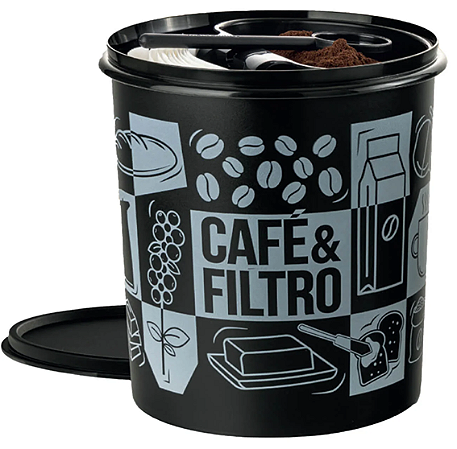 Tupper Caixa Café e Filtro Tupperware Pop Box 3,7 Litros