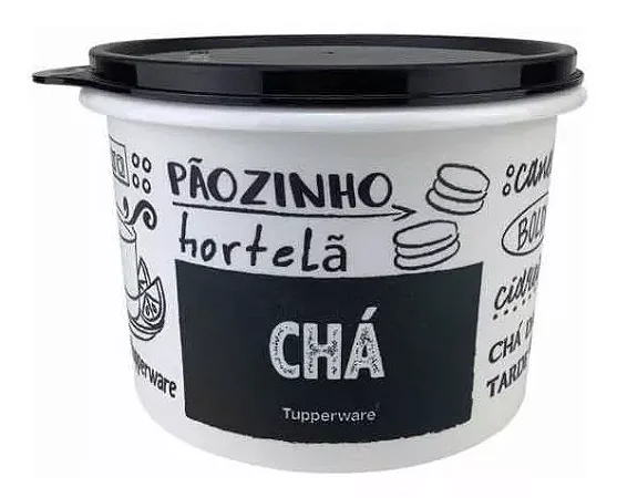 Tupper Caixa Chá Preto e Branco 200g