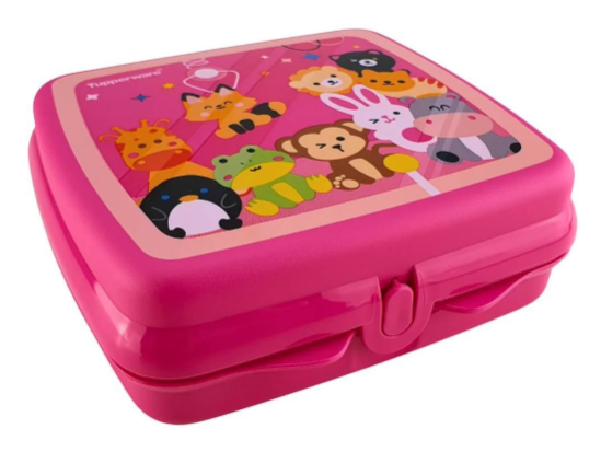 Porta Sanduíche Pelúcia Rosa