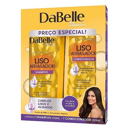 Kit Dabelle (Shampoo+Condicionador) Liso Arrasador 425ml