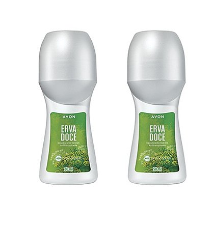 Kit 2 Desodorante Rollon Avon Erva Doce 50ml