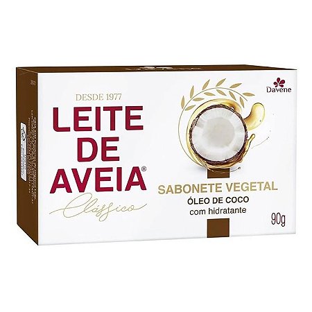 LEITE DE AVEIA CLÁSSICO SABONETE EM BARRA ÓLEO DE COCO COM 90G