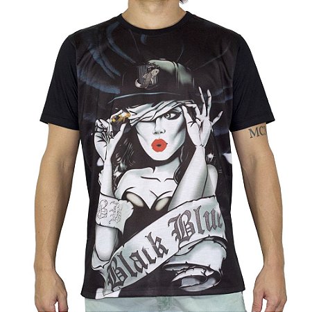 Camiseta Black Blue Woman