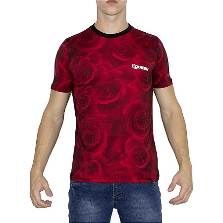 Camiseta Egosss Floral Vermelha