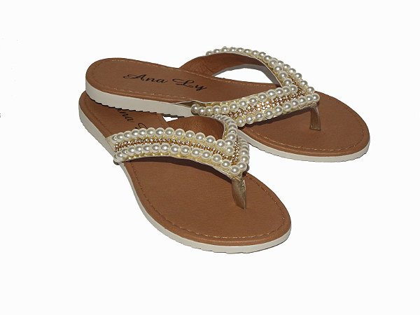 Chinelo de perolas