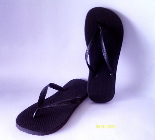 CHINELO BORRACHA - PRETO