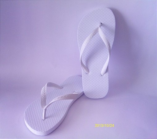 CHINELO BORRACHA - BRANCO